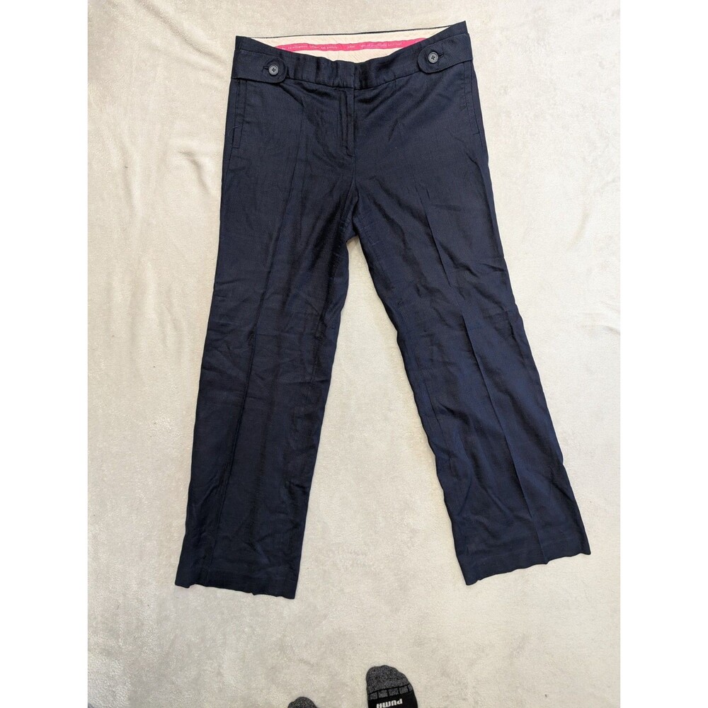 J Crew Women's Pants Size 12 Blue Favorite Fit Straight Wide Leg